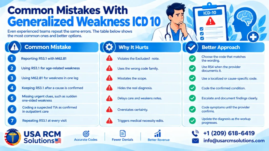 Common Mistakes With Generalized Weakness ICD 10