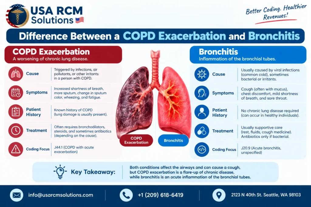 Difference Between a COPD Exacerbation and Bronchitis