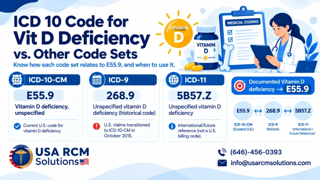 ICD 10 Code for Vit D Deficiency vs. Other Code Sets