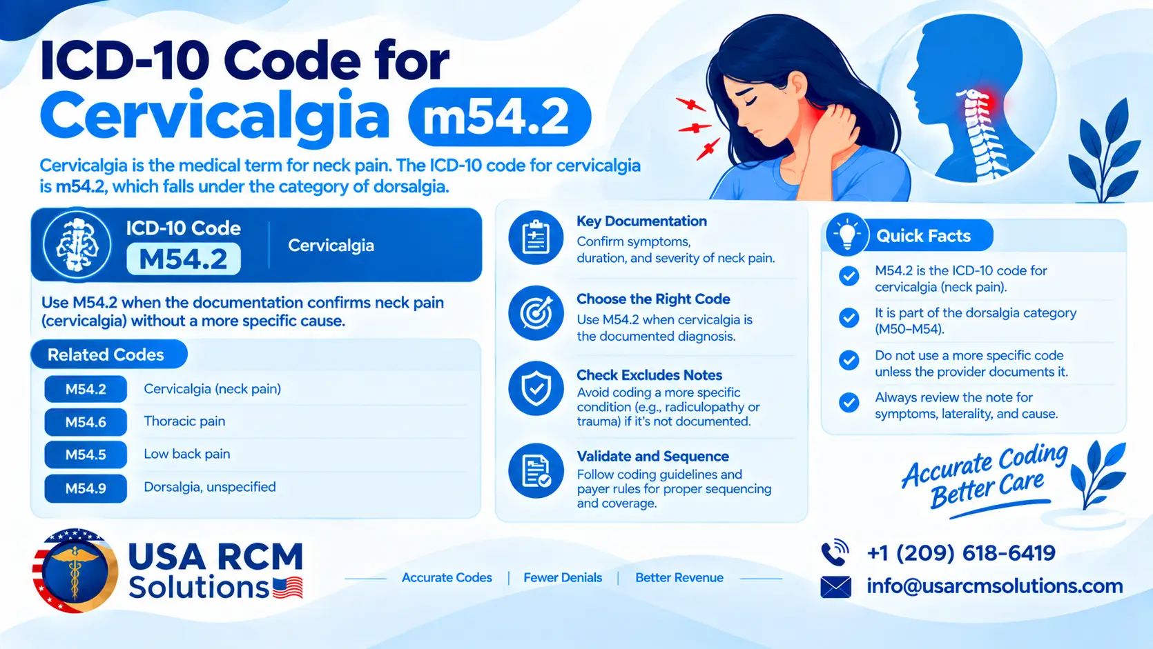 Read more about the article M54.2 Explained: Cervicalgia ICD 10 Code Guide for Medical Practices