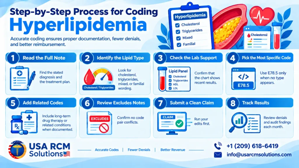 Process for Coding Hyperlipidemia
