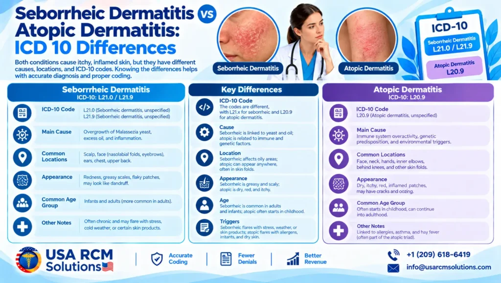 Seborrheic Dermatitis vs Atopic Dermatitis